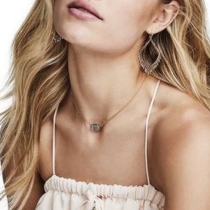 Kendra Scott Elisa Silver Necklace(Platinum Drusy)